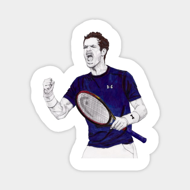 Tennis Andy Murray Magnet by paulnelsonesch