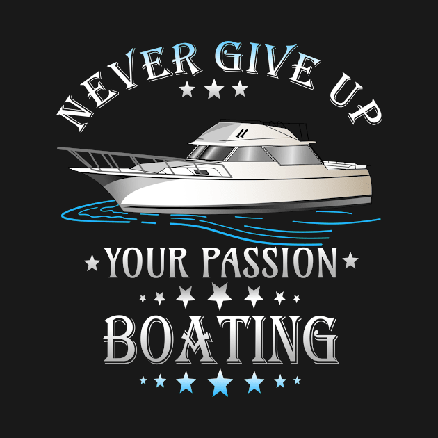 Boat Boating motor boat sailing passion gift by RRDESIGN