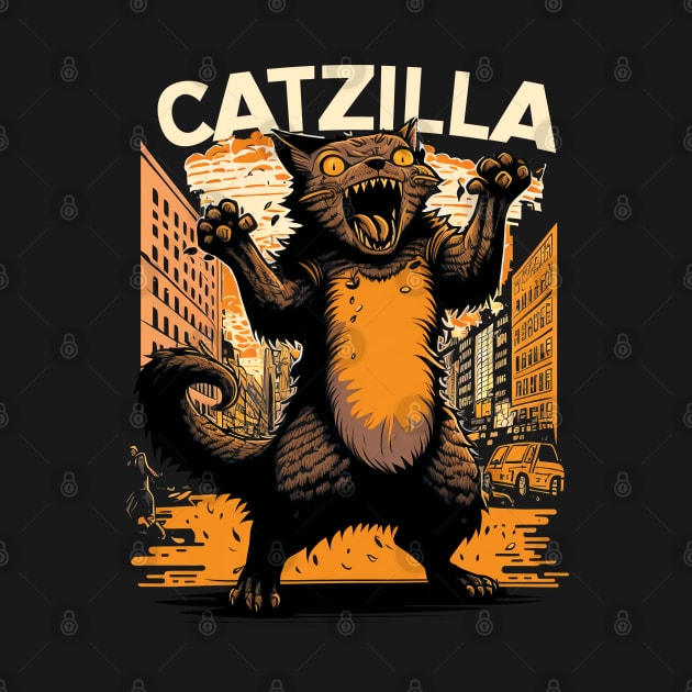 Kaiju Cat Monster - Catzilla by Tshirt Samurai