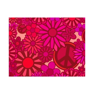 Red flower power T-Shirt