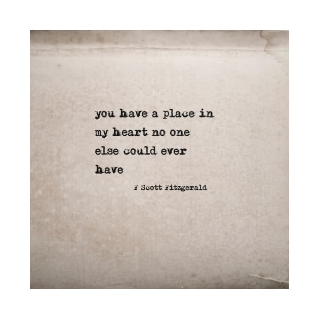 Place in my heart - Fitzgerald in antique book by RoseAesthetic