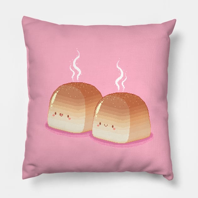 Hot Buns Pillow by gabdoesdesign