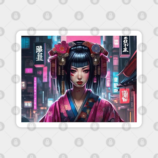 Geisha Girl Magnet by mdr design