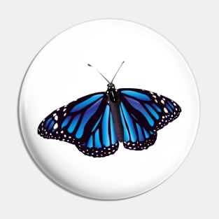 Blue Monarch Butterflies Pin