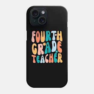 Fourth Grade Teacher Groovy Design 4Th Grade Teaching Phone Case