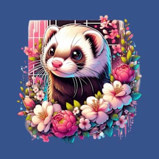 Beautiful ferret of spring T-Shirt