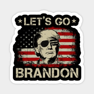 Let's Go Brandon Trump American Flag Sunglasses Magnet