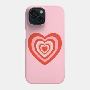Lovecore Retro Heart Aesthetic - Pink, Orange, Red - Valentine's Day Phone Case