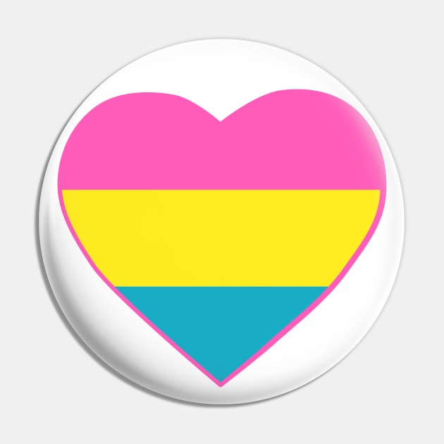 Pride Flag Heart Pansexual Pin by VanumChan