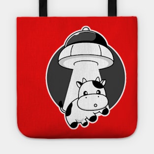 funny cow ufo abduction meme Tote