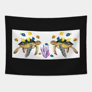 Sea Turtles Tropical Fish Mug Tapestry