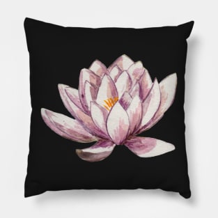 pink water lily Pillow