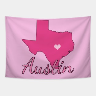 Austin Texas Cute Pink Tapestry