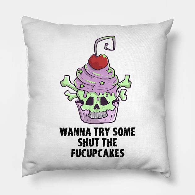 Pastel Goth Cupcake Meme Kawaii Gothic Sarcastic Eboy Egirl Pillow by TellingTales