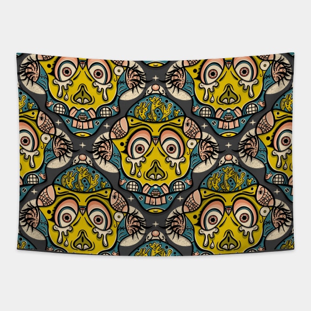 Surreal Monster Tapestry by Simplulina