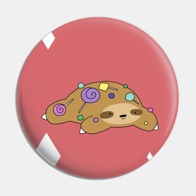 "Happy Birthday" Candy Sloth Pin by saradaboru