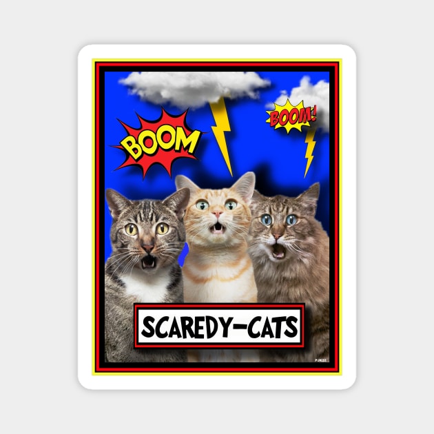 SCARED FREAKED OUT CATS Magnet by PETER J. KETCHUM ART SHOP