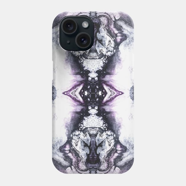 Purple/Grey Paint Pour Pattern Phone Case by Designs_by_KC