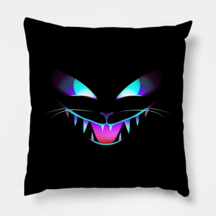 Cheshire Cat Face Halloween Spooky Face Pillow