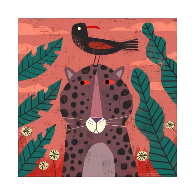 Leopard and Bird by Gareth Lucas