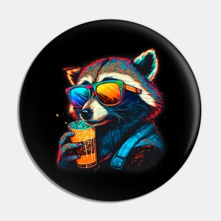 Retro Raccoon Pin