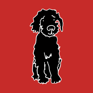 Black Labradoodle Puppy Loves You T-Shirt