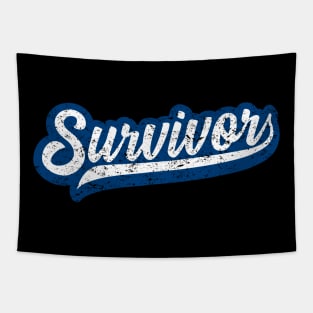 Colon Cancer Survivor - Retro Grunge Style Tapestry