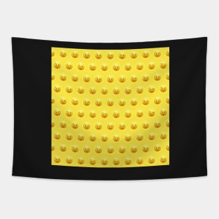 Emoji Winking Face Pattern Tapestry