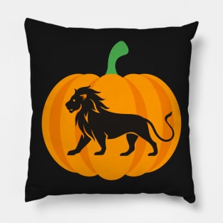 Halloween Jack O Lantern Leo Zodiac Sign Pillow