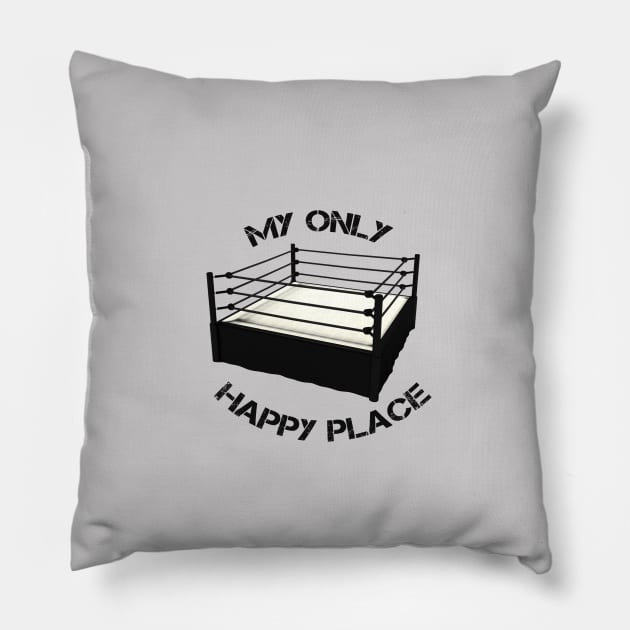 Happy Place Pillow by CadeCarnage