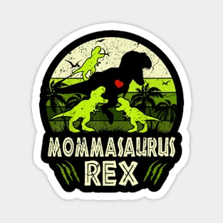 Momma Dinosaur T Rex Mommasaurus 3 Kids Matching Family Magnet