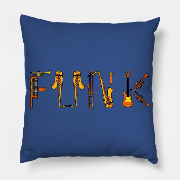 Funk Instruments Pillow by nickbeta