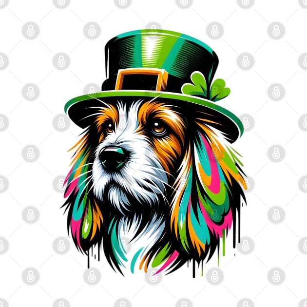 Petit Basset Griffon Vendeen Celebrates Saint Patrick's Day by ArtRUs