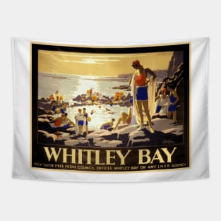 Vintage British Travel Poster: Whitley Bay Tapestry