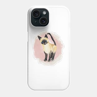 Saucy Siamese Kitten in Pink Phone Case