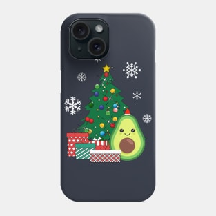 Happy Avocado Around The Christmas Tree Phone Case