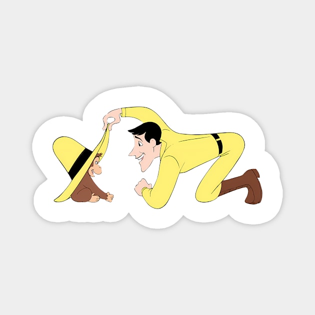 Curious George Man In The Yellow Hat 2 Magnet by EcoEssence