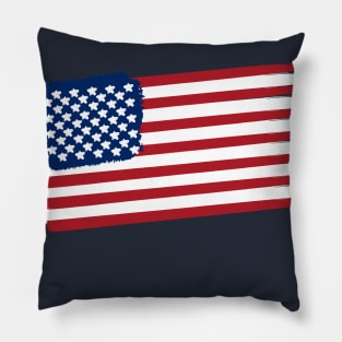 Painted Style US Flag Pillow