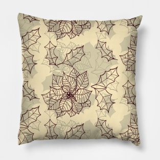 Poinsettia Christmas pattern design Pillow