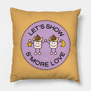 Let's Show S'More Love - lilac Pillow