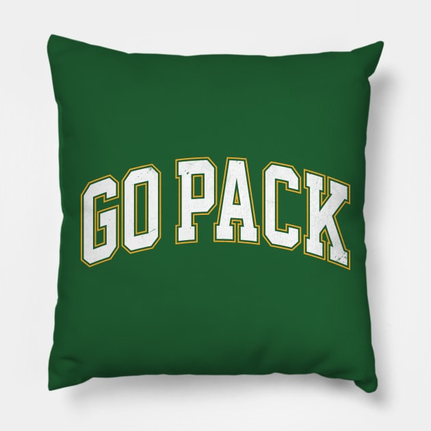 go pack go (grunge) Pillow by SmithyJ88