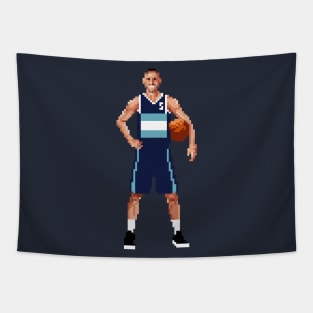 Manu Ginobili Pixel Posing Tapestry