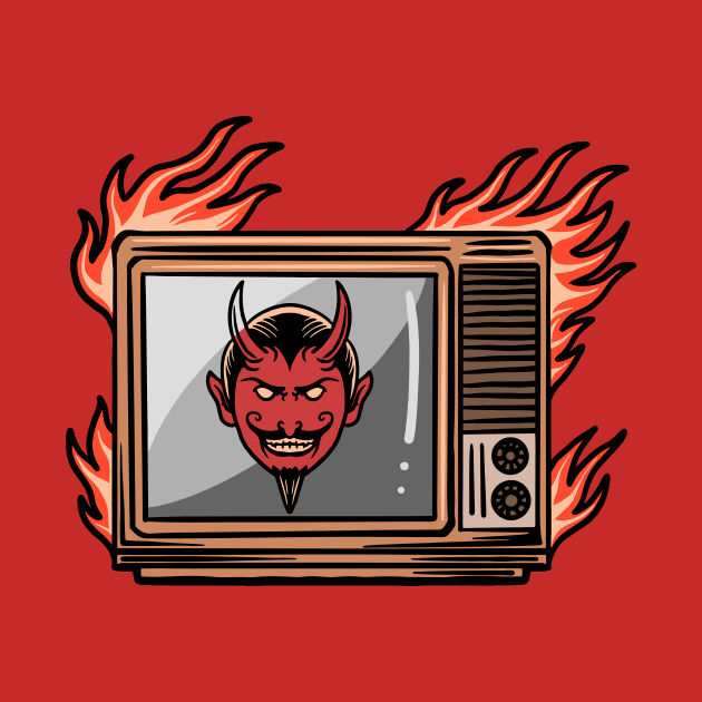 Evil Television // Devil in the TV by SLAG_Creative