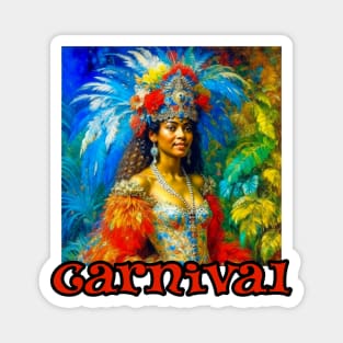 Vintage Brazilian Carnival Dancer Magnet