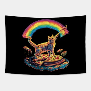 Cat Rainbow Bedtime Stories Tapestry