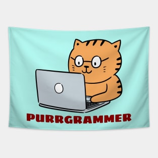 Purrgrammer | Cute Programmer Pun Tapestry