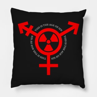 Trans Radiation (Alternate) - "Age of Sin" - Red&White Pillow