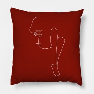 A grape diet (white line) Pillow