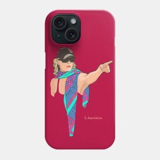 The Scarf on Dark Red Background Phone Case