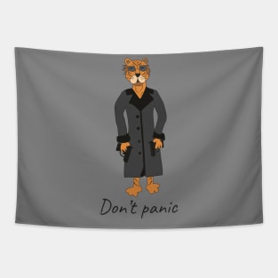 Funny tiger bodyguard Tapestry